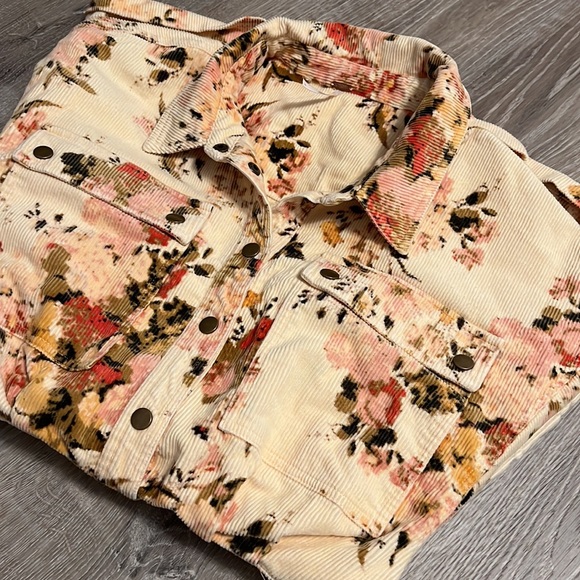 Free People Tapestry Floral Corduroy Romper - Picture 10 of 10